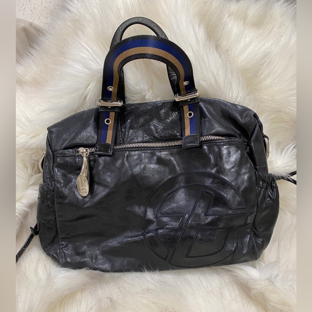 Francesca Biasia Black Leather Handbag